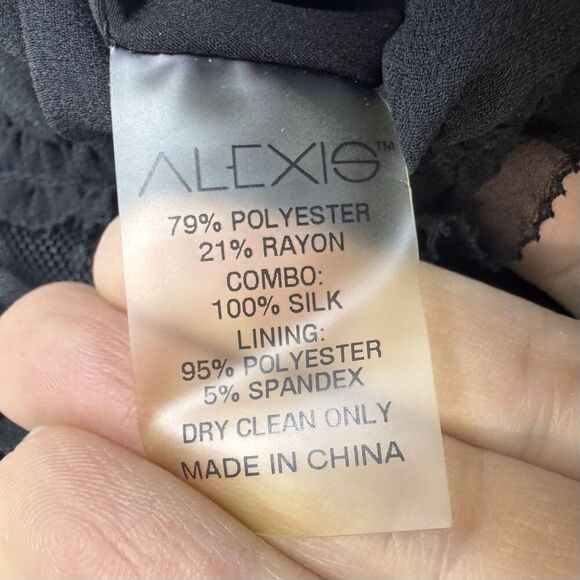 Alexis Karissa Ruffle Mesh Off The Shoulder Tank Top Size S Black Whimsigoth Y2K - Picture 12 of 12